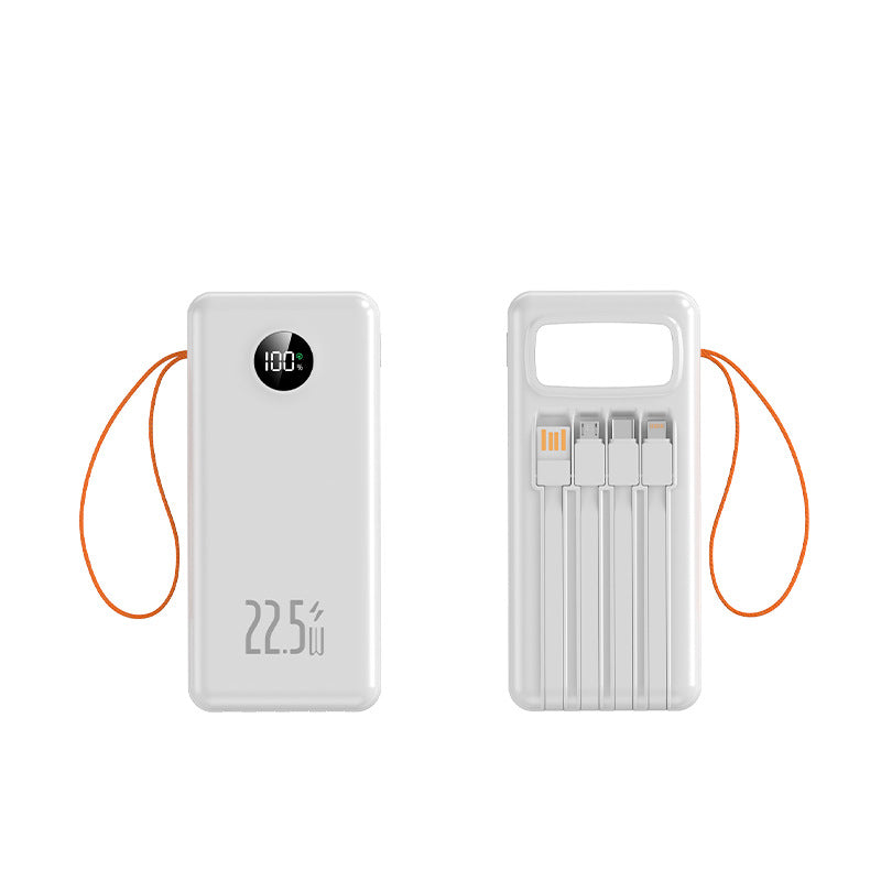 Portable power bank with integrated cable management and LCD display Bowlift