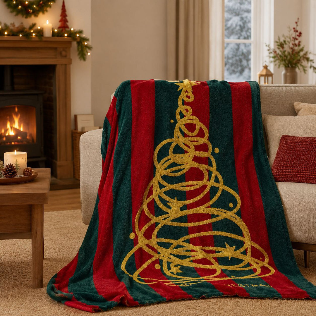 Cozy Holiday Snowflake Throw Blanket