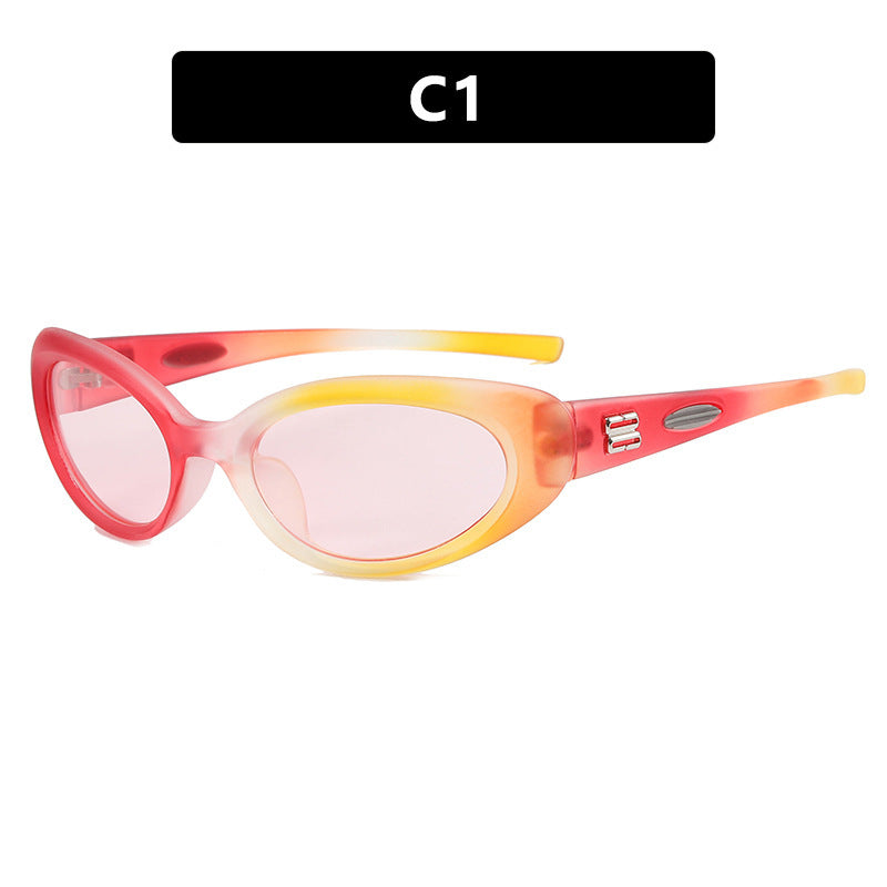 Women's fashionable sunglasses with an exceptional shape and contrasting color accents Bowlift