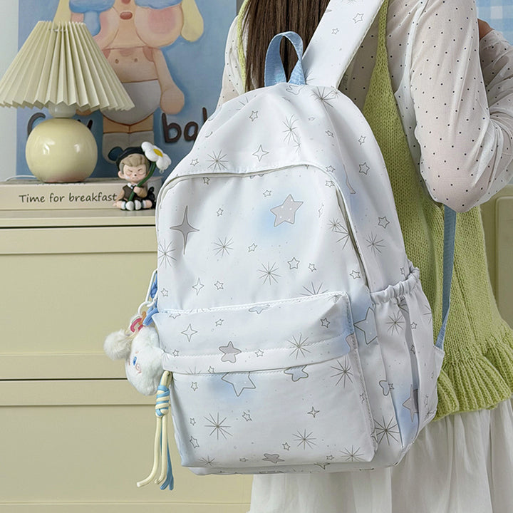 Starry Print Backpack Bowlift