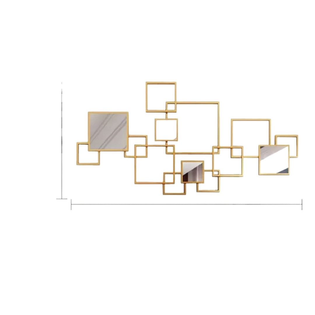 Abstract Geometric Wall Mirror Set Bowlift