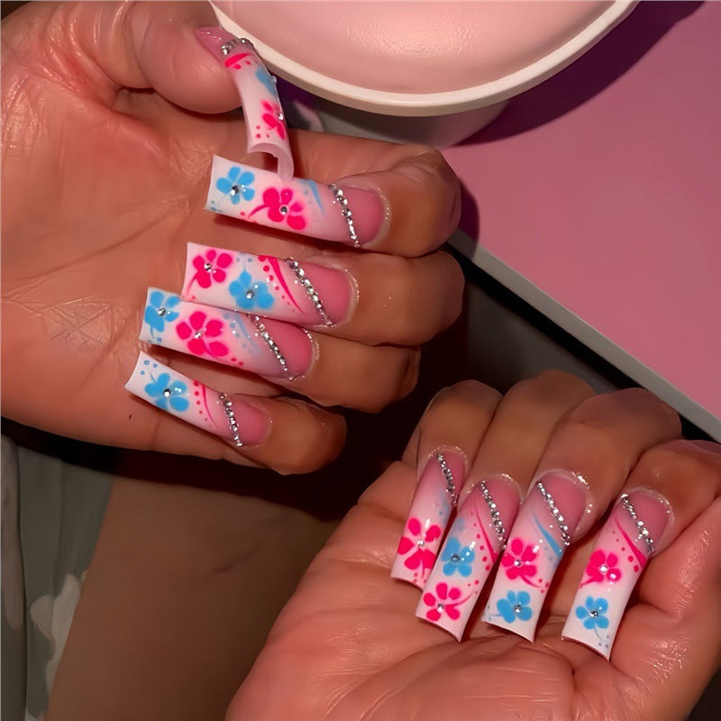 Decorative Floral Press-On Nail Enhancements Bowlift 1789447242