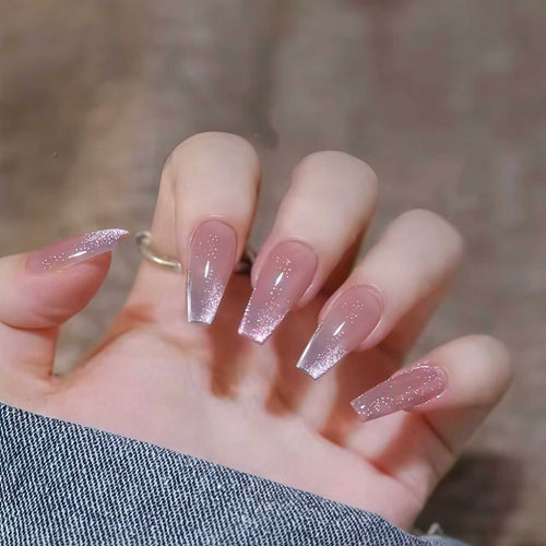Premium Glittering Press-On Nail Set Bowlift