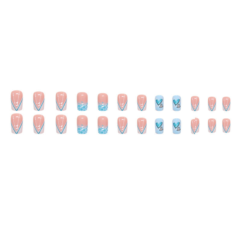 Heart-Inspired Press-On Nail Art Set Bowlift