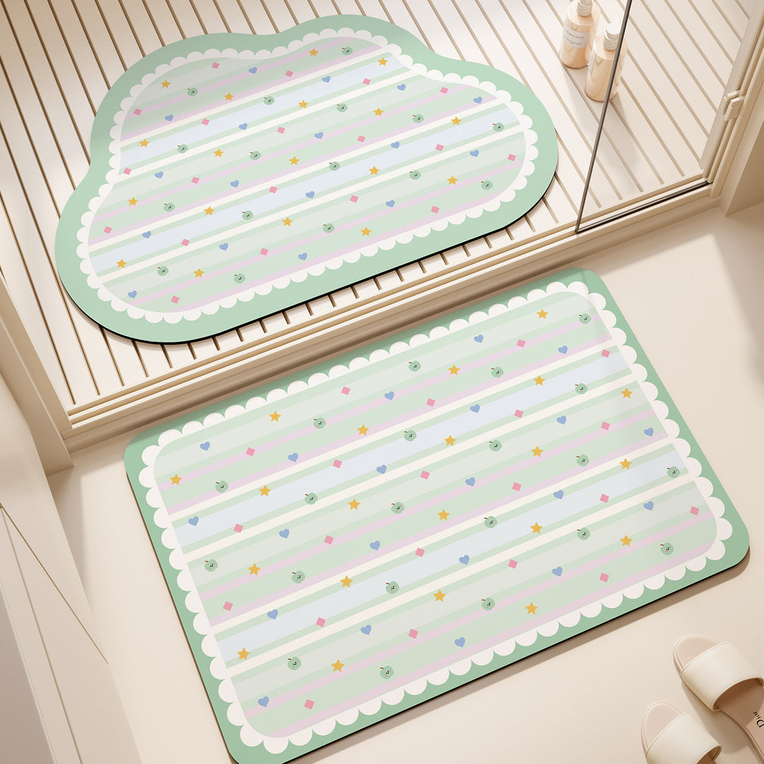 Cute Bow-Patterned Bath Mat Bowlift