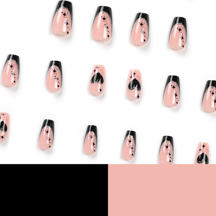 Artful Nail Extensions with Elegant Glitter Details Bowlift