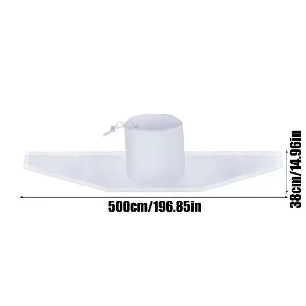 Unisex One Size Downspout Rain Deflector Splash Guard with Adjustable Central Sleeve and Flexible PVC Drainage Path Bowlift