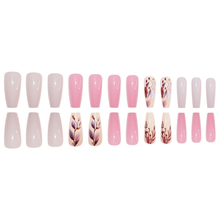 Botanical Floral Press-On Nail Art Bowlift