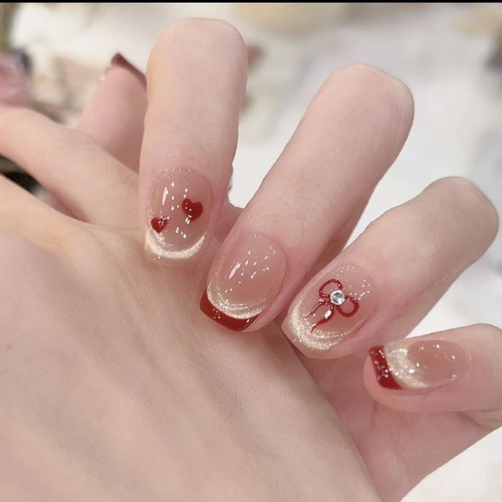 Decorative Press-On Nail Design Set Bowlift