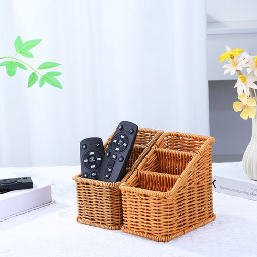 Multi-Compartment Woven Organizer Basket Bowlift