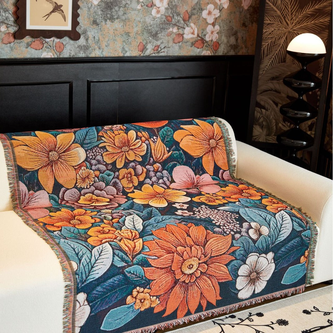 Floral Patterned Throw Blanket