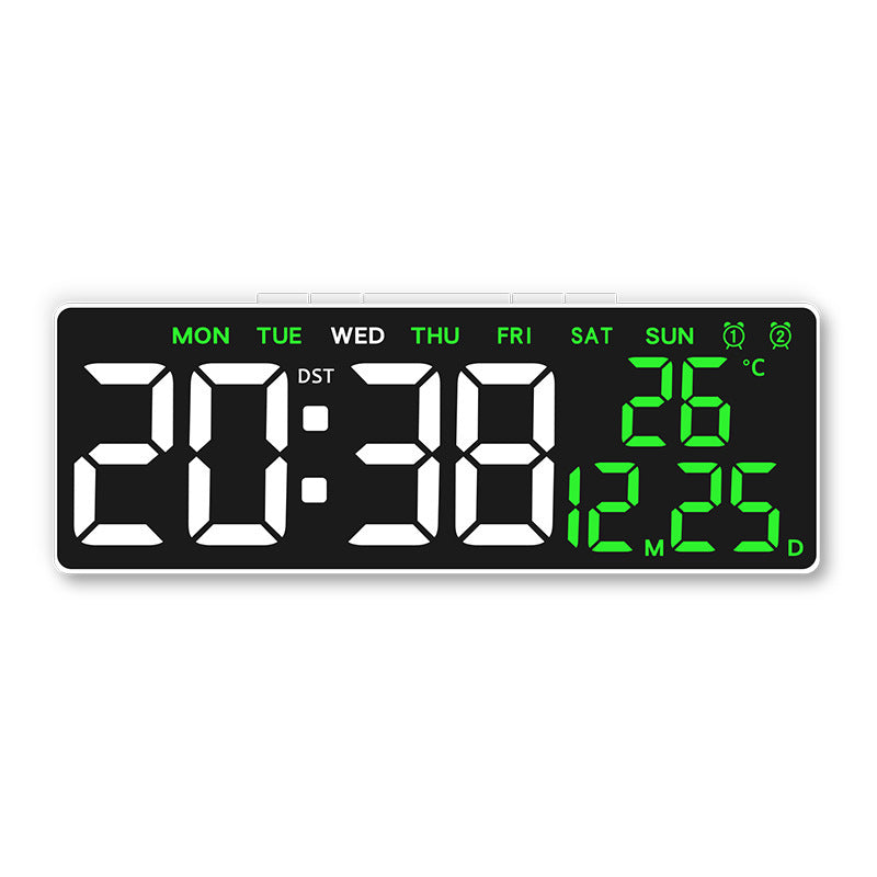 Digital alarm clock with large, clear LED display and temperature display Bowlift