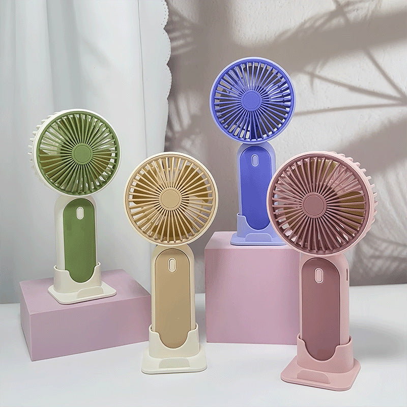 Women's Portable Hand Fan with Flexible Tilt Function and USB Charger Bowlift