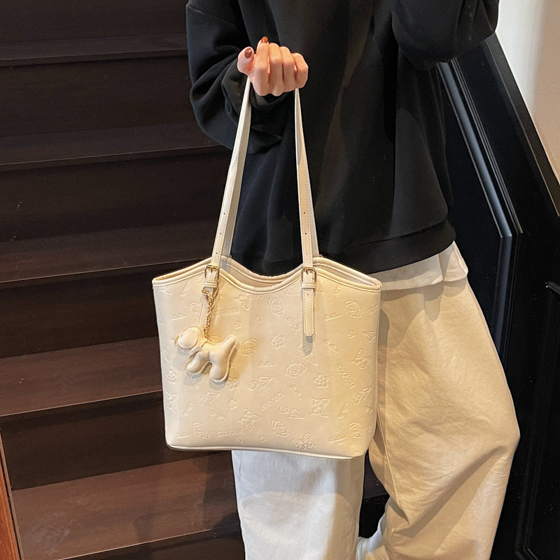 Textured Leather Tote Bowlift