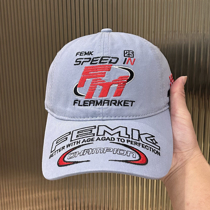 Men's Sporty Embroidered Cap Bowlift
