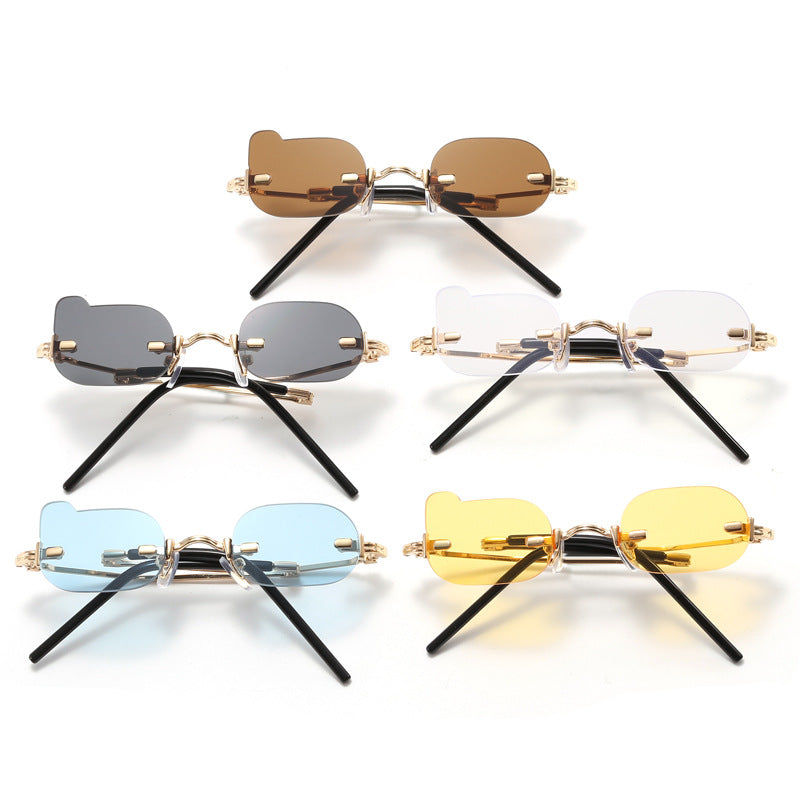Ladies exclusive fashionable sunglasses with shiny metal frame Bowlift