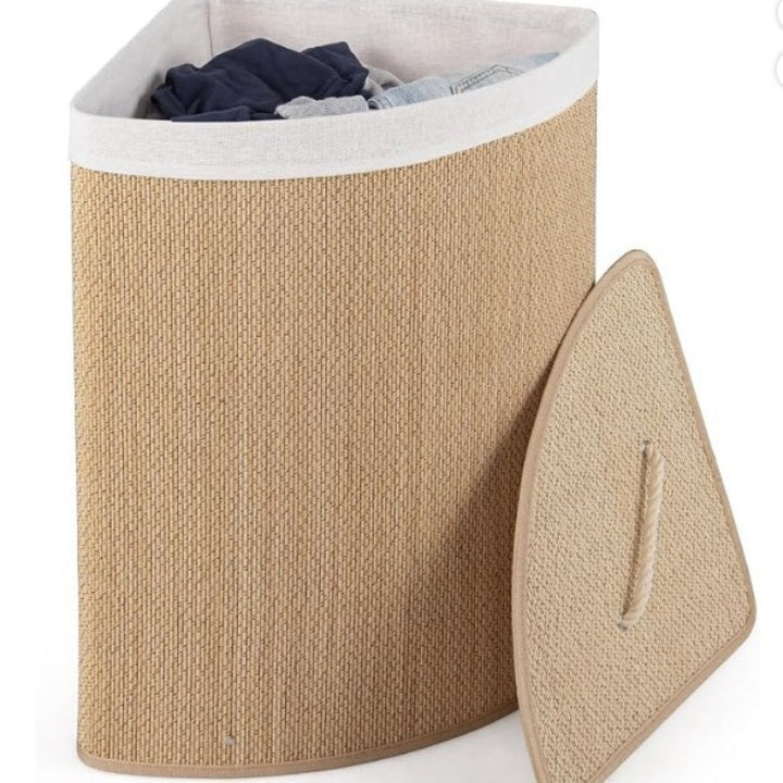 Elegant laundry container with removable lid and sturdy handles Bowlift