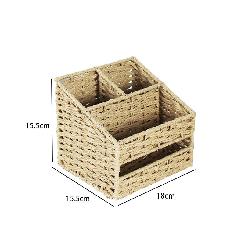 Multi-Sectional Woven Storage Basket Bowlift