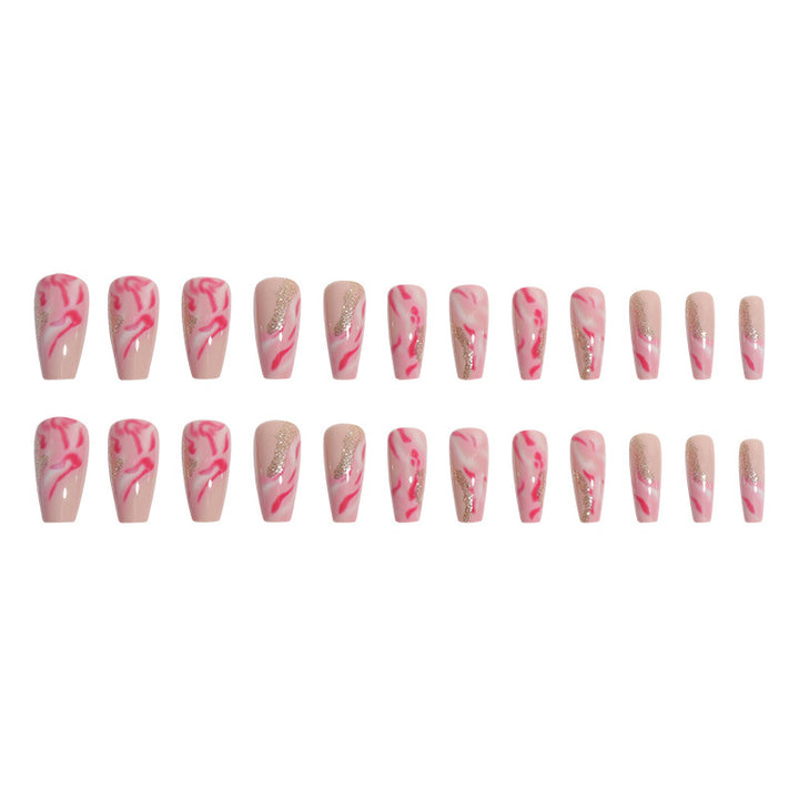 Marble Design Nail Art Bowlift