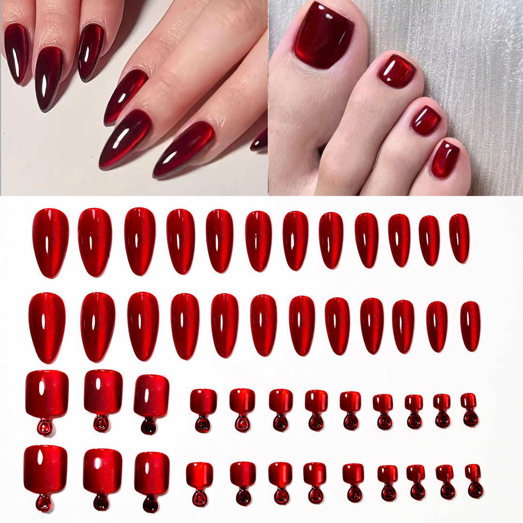 Premium Glossy Press-On Nail Tips Set Bowlift