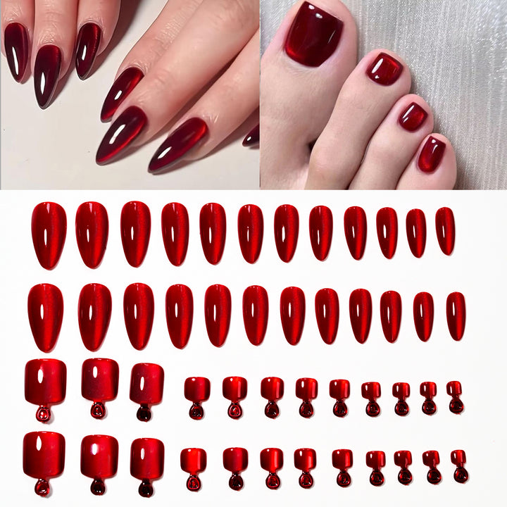 Premium Glossy Press-On Nail Tips Set Bowlift