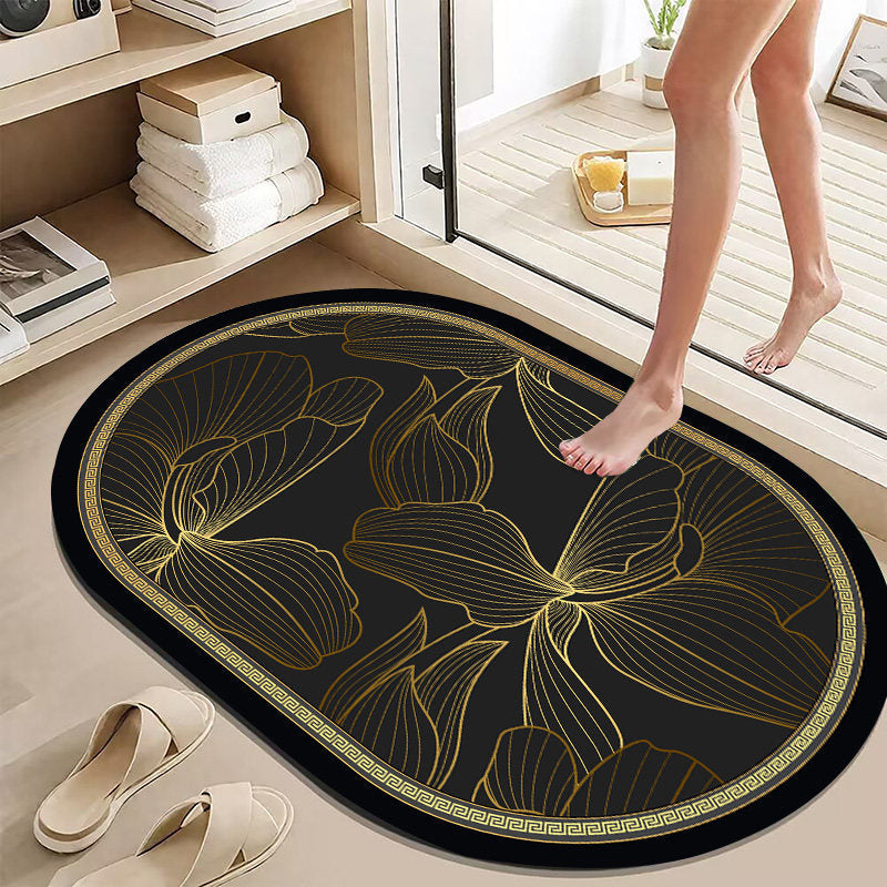 Elegant Lotus Flower Bath Mat Bowlift