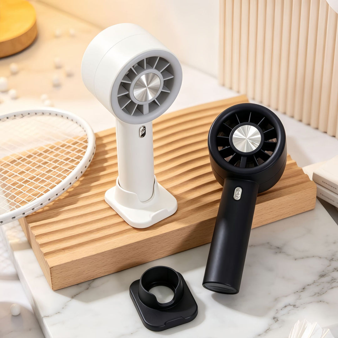 Portable handheld fan with ergonomic design and multiple speed modes Bowlift