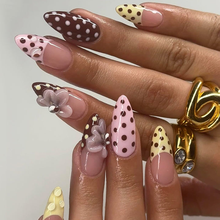 Creative Floral 3D Press-On Nails Bowlift