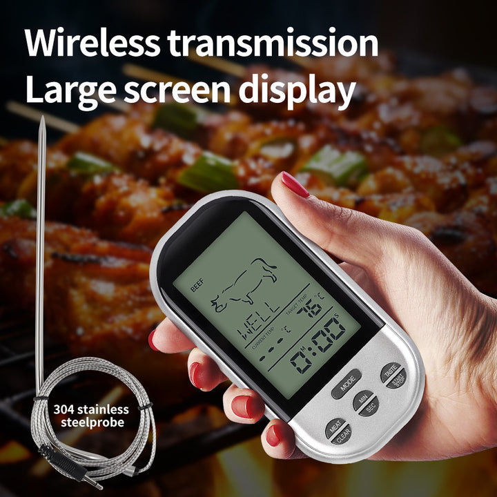 Digital Wireless Meat Thermometer with Probe Station and Backlit LCD Bowlift