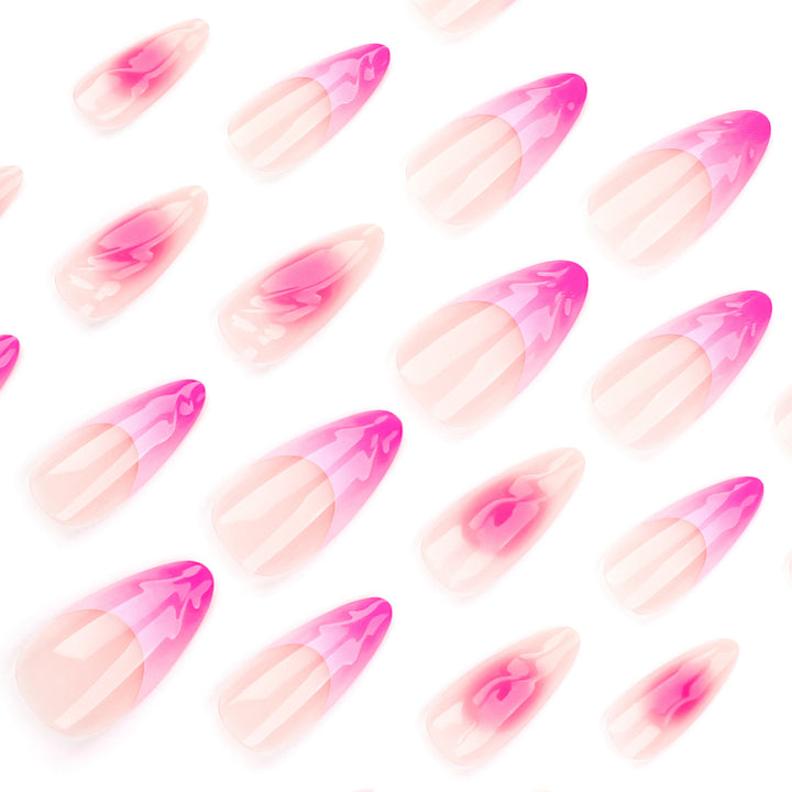 Artistic acrylic nails with elegant ombre effect Bowlift