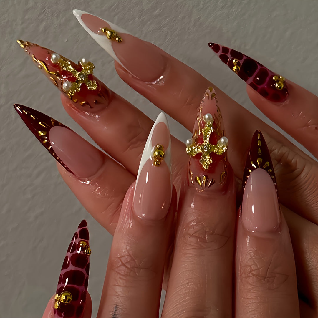 Elegant Sculpted Nail Enhancements Bowlift