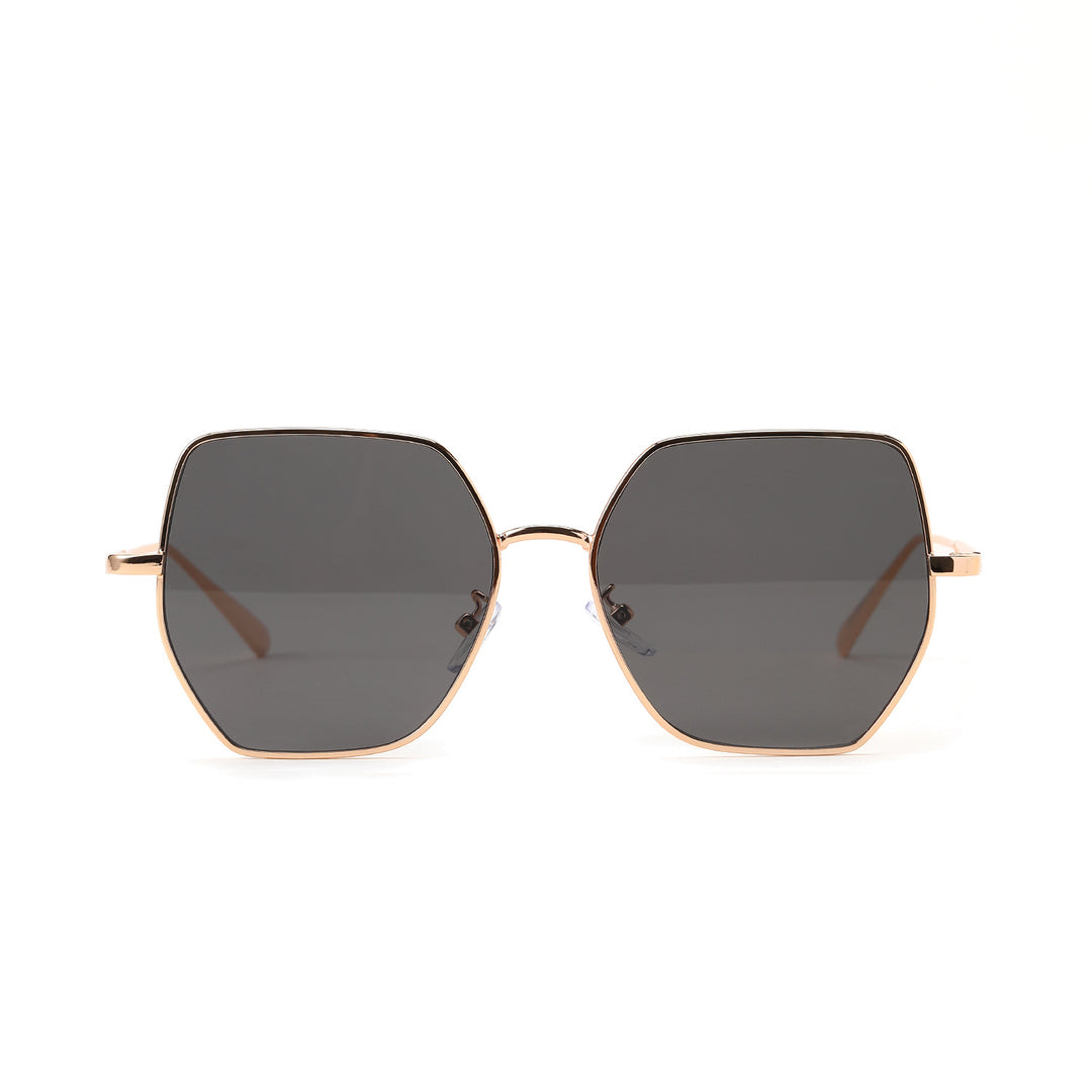 Women fashionable hexagonal sunglasses with UV protection Bowlift