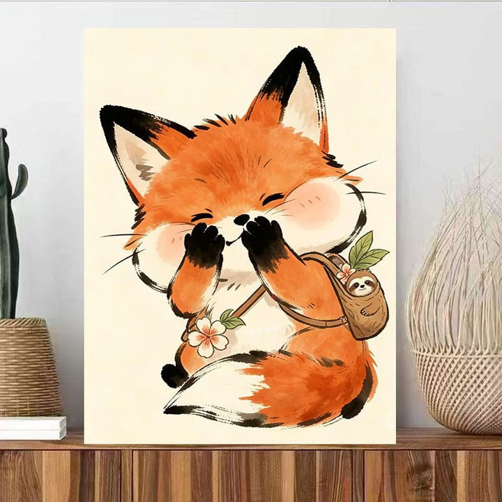 Cute Animal Illustration Wall Art Bowlift