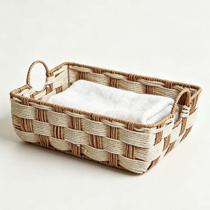 Storage basket made of woven material Bowlift