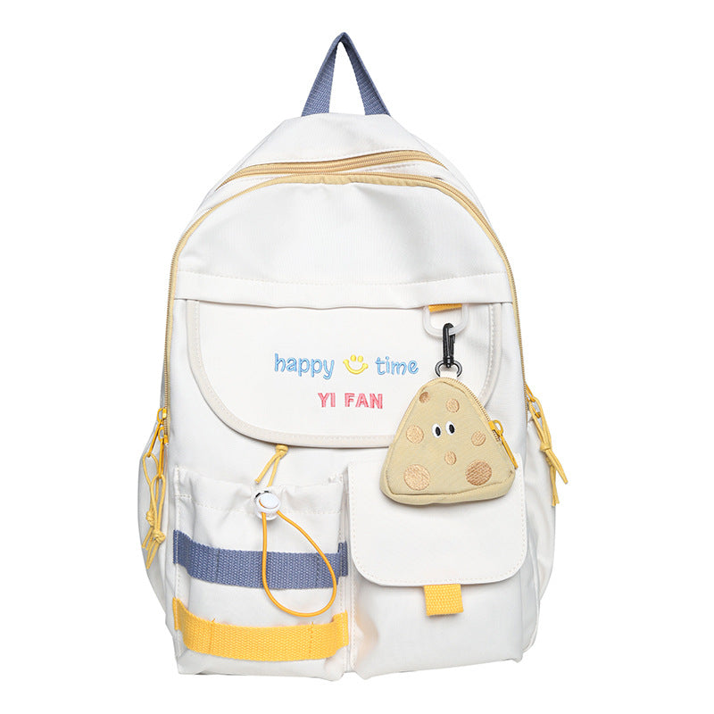 Playful Multi-Pocket School Backpack Bowlift
