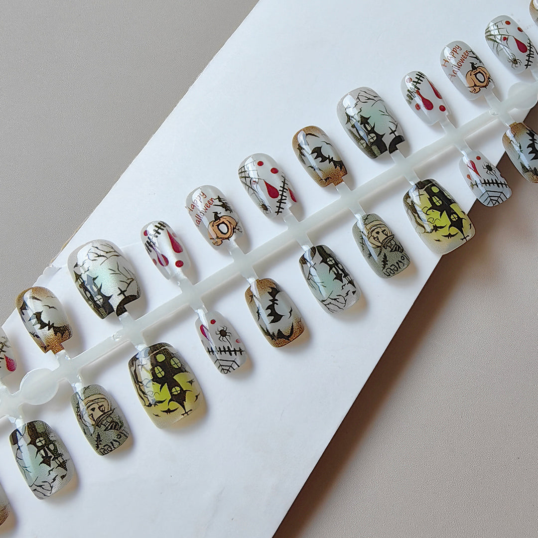 Artificial nails in Halloween design Bowlift