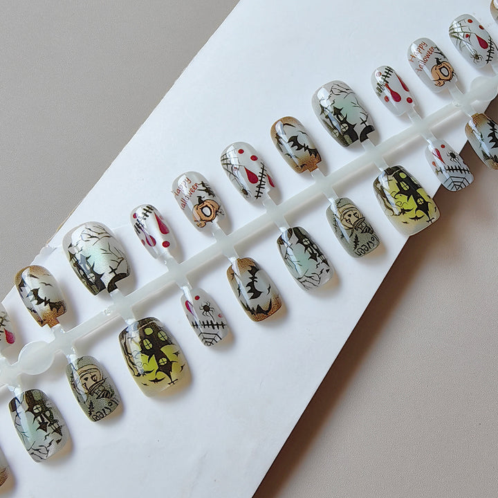 Artificial nails in Halloween design Bowlift