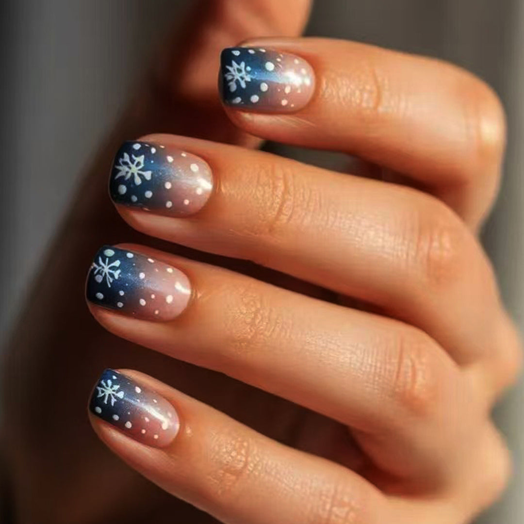 Seasonal Snowflake Nail Art Bowlift