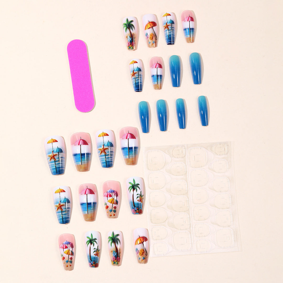 Tropical Beach-Inspired Nail Art Extensions Bowlift