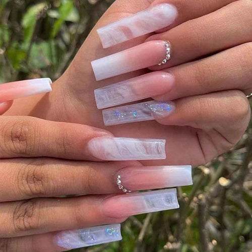 Premium Acrylic Square Press-On Nails Bowlift