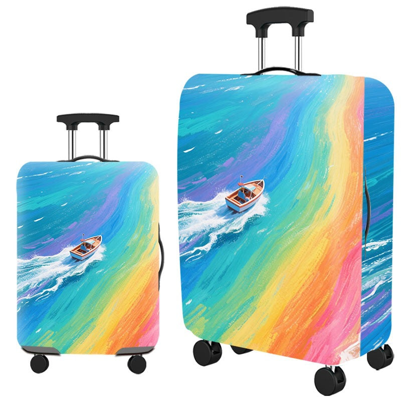 Artistic Cat-Themed Hard Shell Suitcase Bowlift