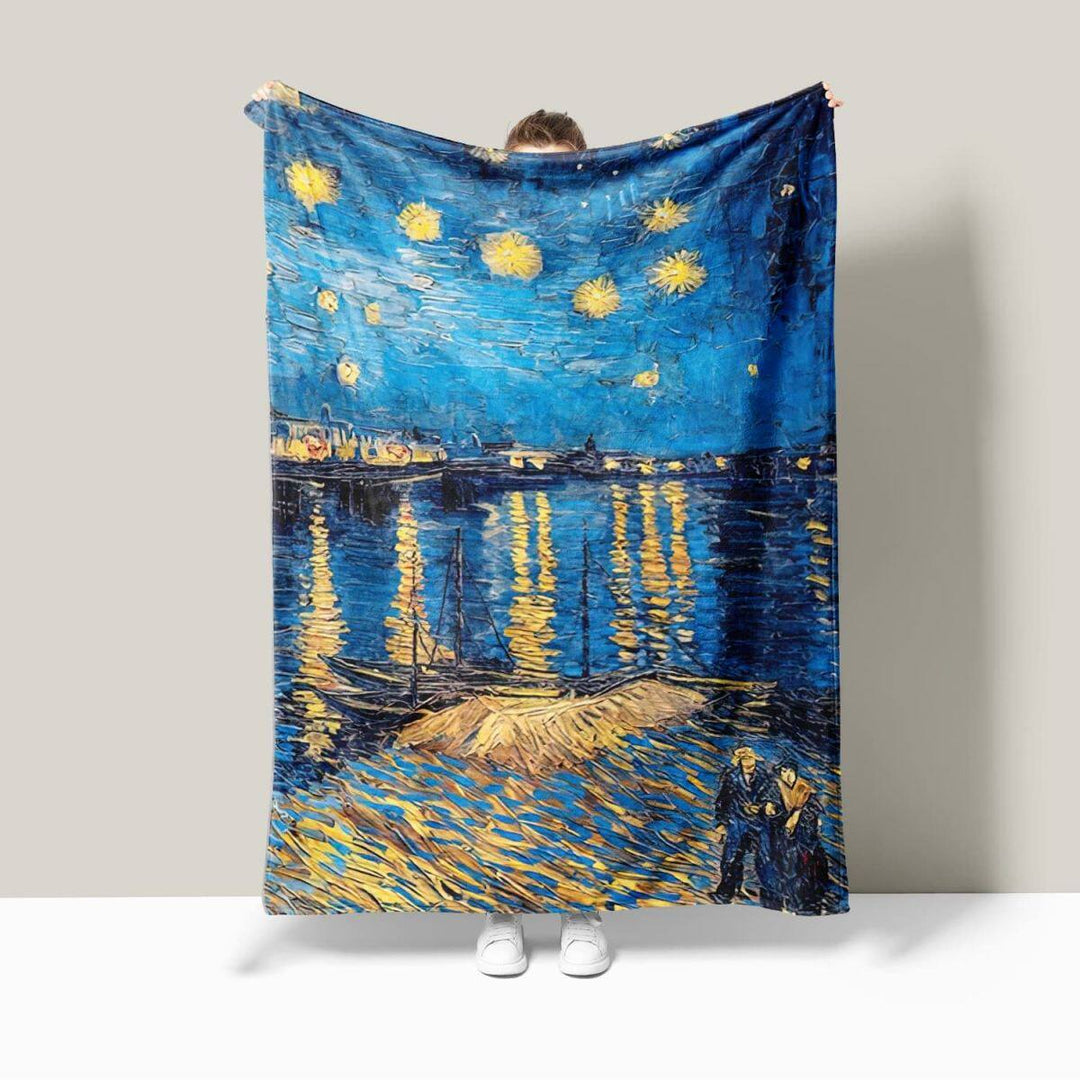Artistic Starry Night Fleece Blanket