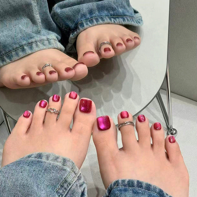 Elegant Glossy Press-On Nail Set Bowlift