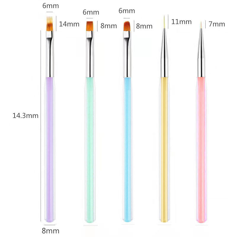 Precision Nail Art Brush Set Bowlift 1787460852