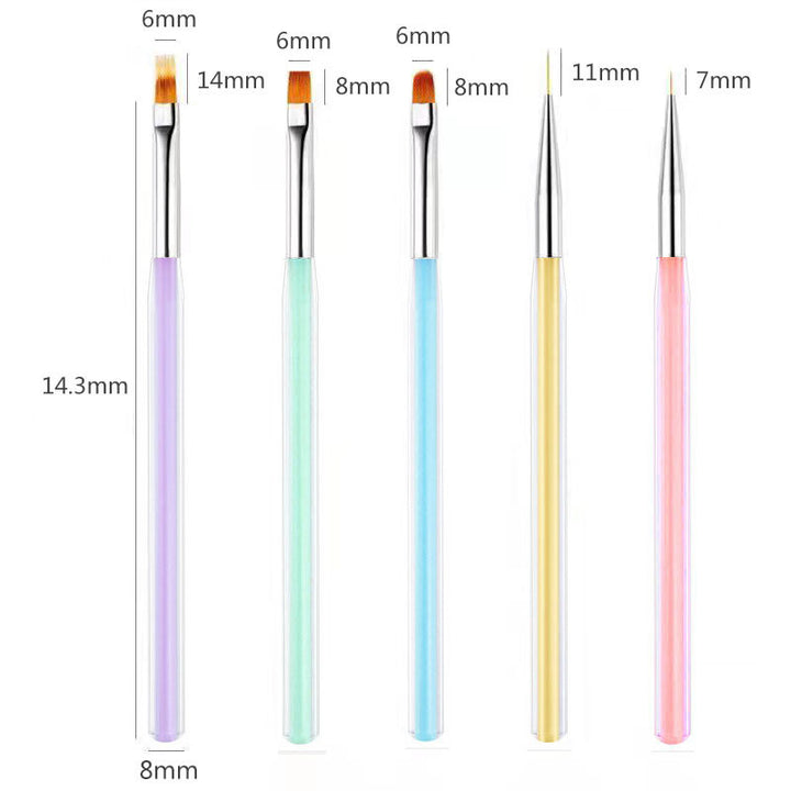 Precision Nail Art Brush Set Bowlift 1787460852