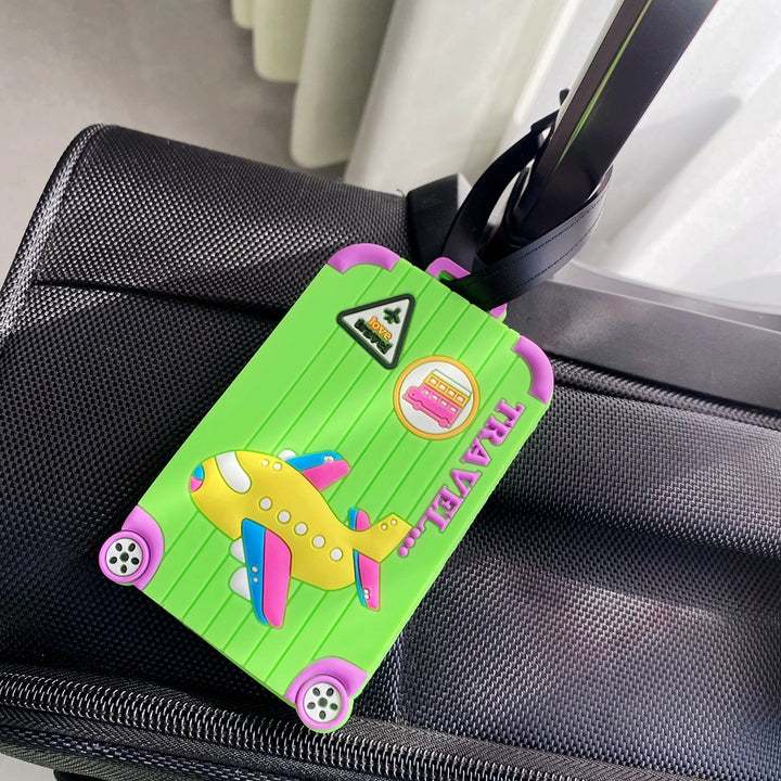 Cartoon Airplane-Themed Luggage Tag Bowlift