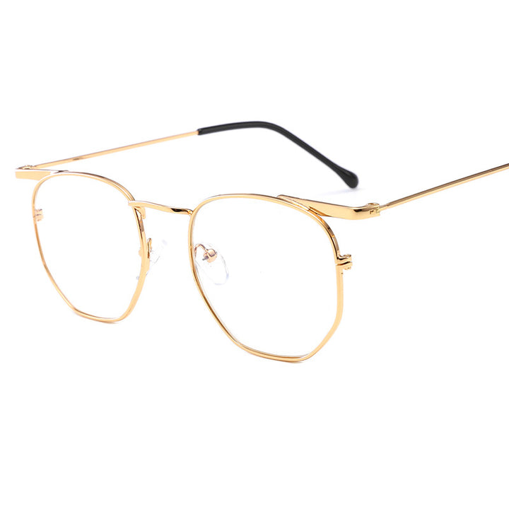 Women's fashionable rectangular glasses with elegant metal frame Bowlift