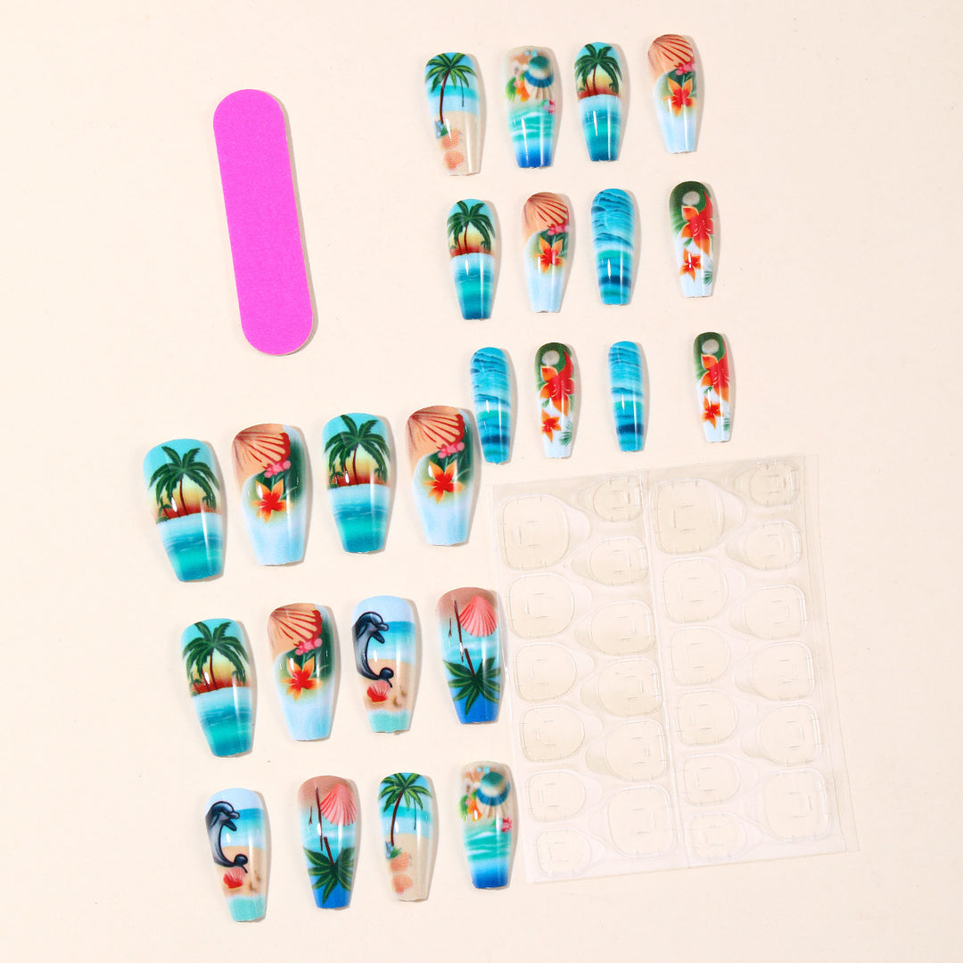 Ocean-Inspired 3D Nail Art Extensions Bowlift