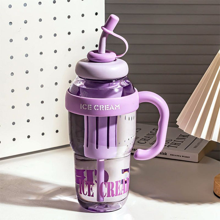 Ladies drinking container with practical straw Bowlift
