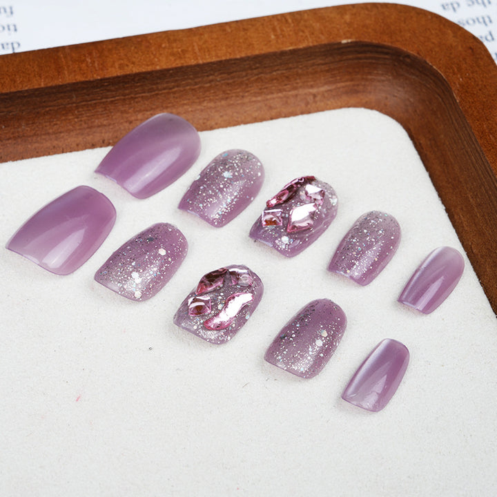 Decorative Glitter Press-On Nail Tips Bowlift